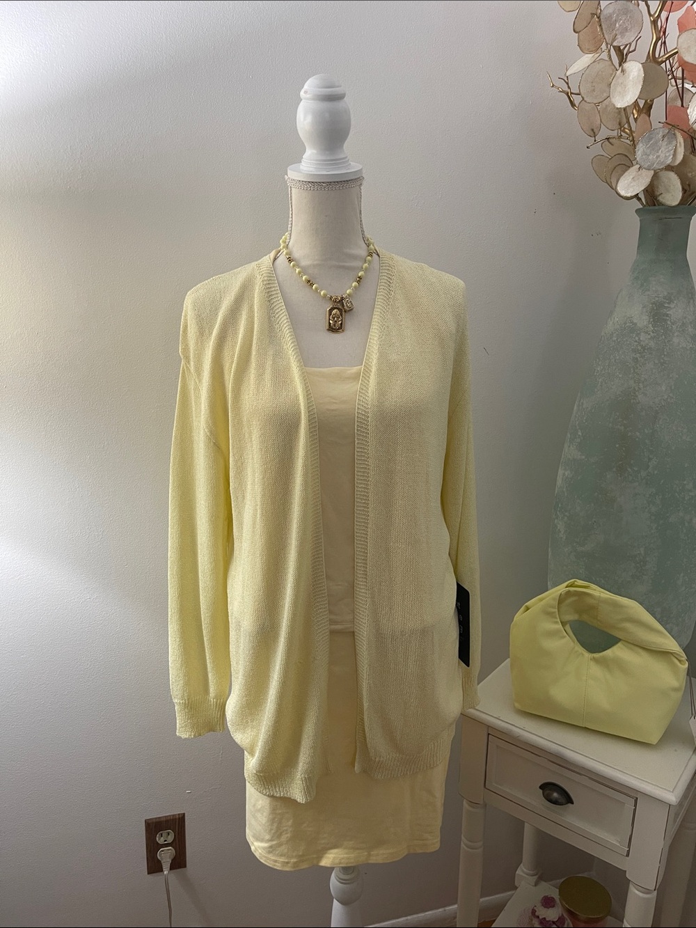Lulu's Pale Yellow Open-Front Women's Cardigan
